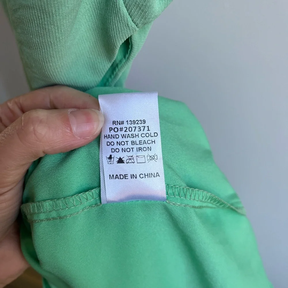 Asymmetrical Draped Dress in Mint - Picture 6 of 6